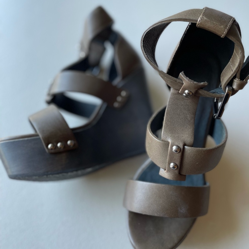 ALL SAINTS WEDGES - BROWN